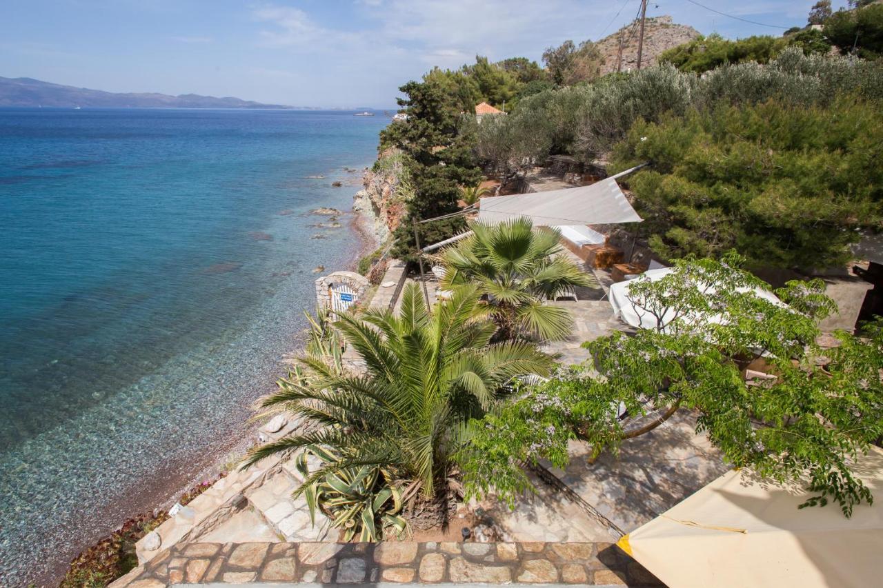 Lady Of Hydra Villa, Sea Front View, Private Beach Екстер'єр фото